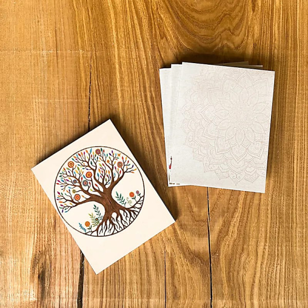 Bloc-notes Arbre de vie Mandala -- 12,5x9,5cm