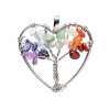 Pendentif chakra cœur arbre de vie argenté -- ±3 cm