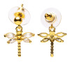 Boucles d'oreilles libellule dorées -- ±2,5 cm