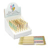Stylos avec assortiment de pierres en présentoir -- 23x23x17cm