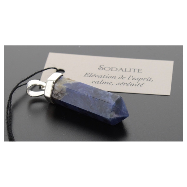 Pendentif Sodalite Forme pointe
