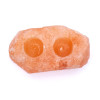 Bougeoir en cristal sel 2 bougies chauffe-plat -- 2000-3000 g