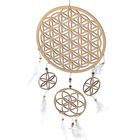 Attrape-rêves Fleur de Vie -- ± 54x21