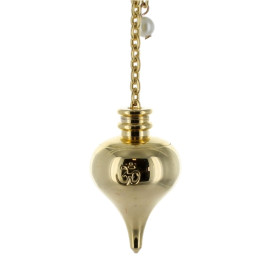 Pendule Goutte Dorée avec Gravure Om