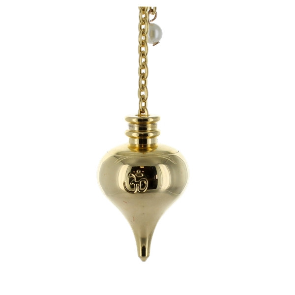 Pendule Goutte Dorée avec Gravure Om