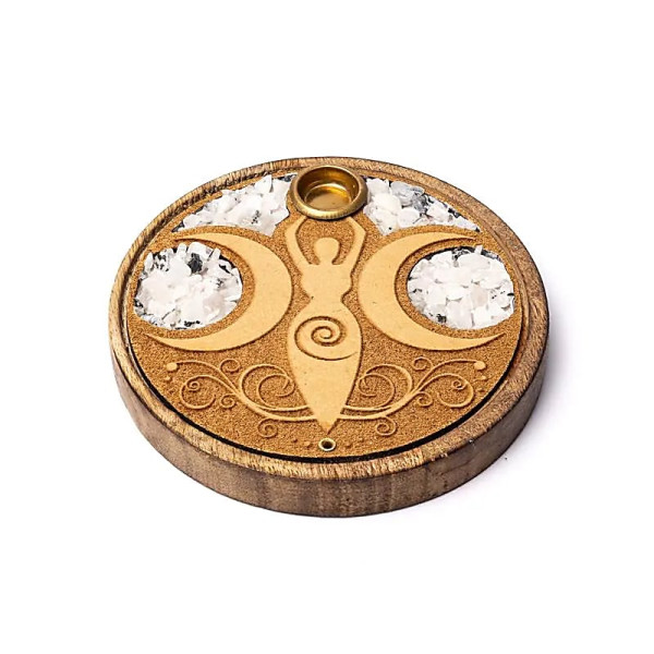 Brûle-encens bâtons et cônes déesse de la lune pierre de lune -- 10cm