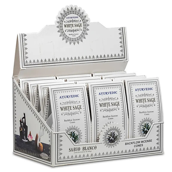 Cônes déncens à refoulement Ayurvedique Sauge Blanche -- 30 g