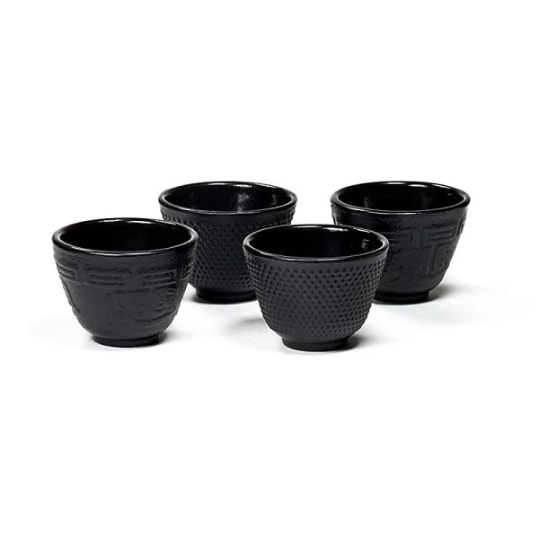 Set de 4 tasses à thé émaillées de style japonais -- 65 ml； 5x6.5cm