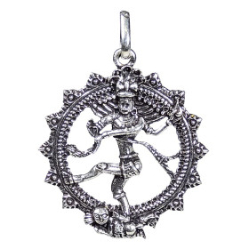 Pendentif Shiva couleur d'argent -- 4.5 cm