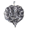 Pendentif Ganesh feuille couleur d'argent -- 4cm