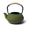 Théière Tetsubin en fonte verte de 0,6 litre (sans revêtement) -- 600 ml； ±1100g