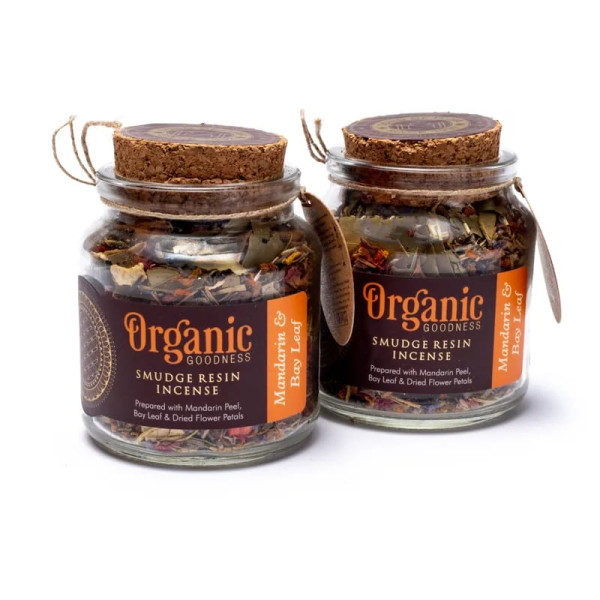 Encens Résine Smudge mandarine et feuille de laurier -- 40 g