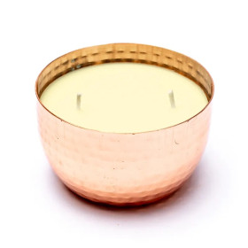 Vata Tuberose Jasmin Bougie parfumée 2 mèches en pot -- 300g