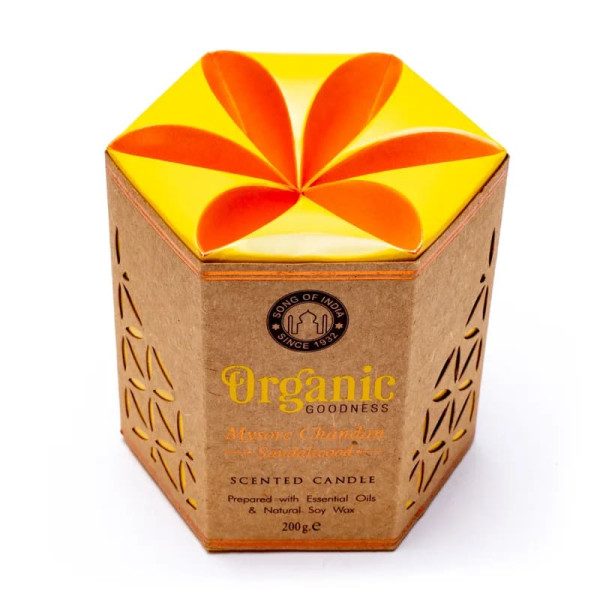 Organic Goodness Bougie en cire de Bois de santal -- 200 g
