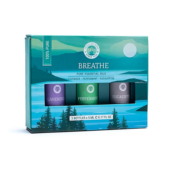 Set d'Huiles Essentielles Aromathérapie Breathe -- 3x5 ml