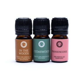 Set d'Huiles Essentielles Aromathérapie Woodsy -- 3x5 ml