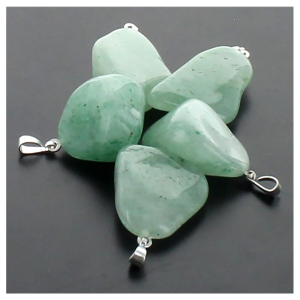 Pendentif pierre roulée - Aventurine verte