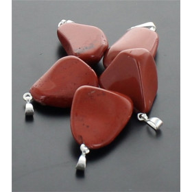 Pendentif pierre roulée - Jaspe Rouge