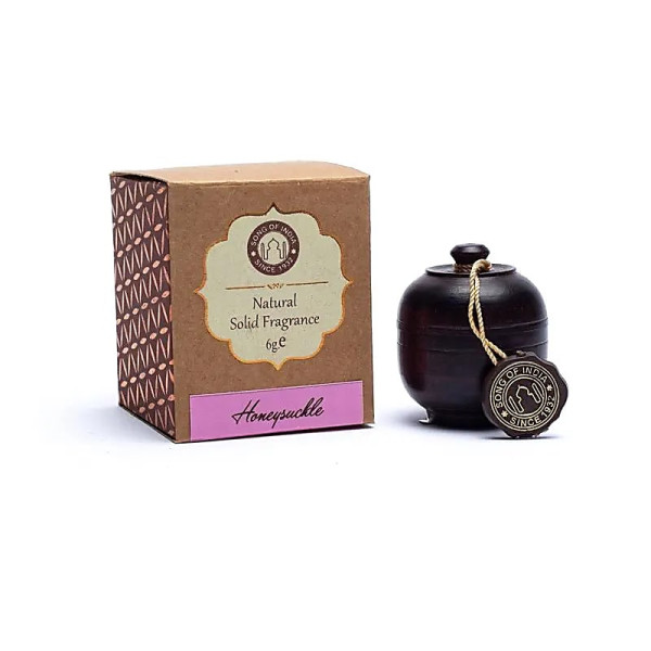 Crème parfumée Chèvrefeuille dans une boite de palissandre -- 6g