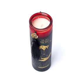 Bougie d'intention Love Spell en verre avec pompon -- 300g