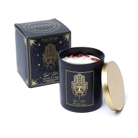 Bougie d'intention Good fortune en verre avec couvercle -- 200g