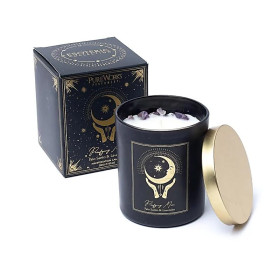 Bougie d'intention Purifying Moon en verre avec couvercle -- 200g