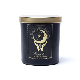 Bougie d'intention Purifying Moon en verre avec couvercle -- 200g