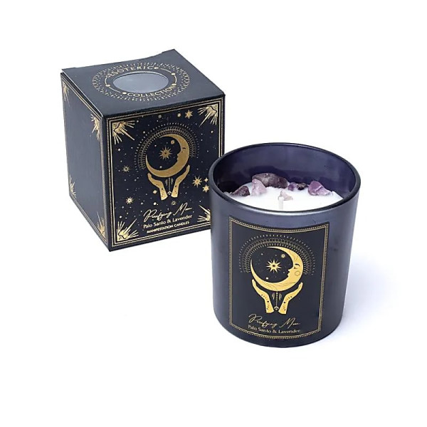 Bougie d'intention Puryfing Moon en verre -- 120g