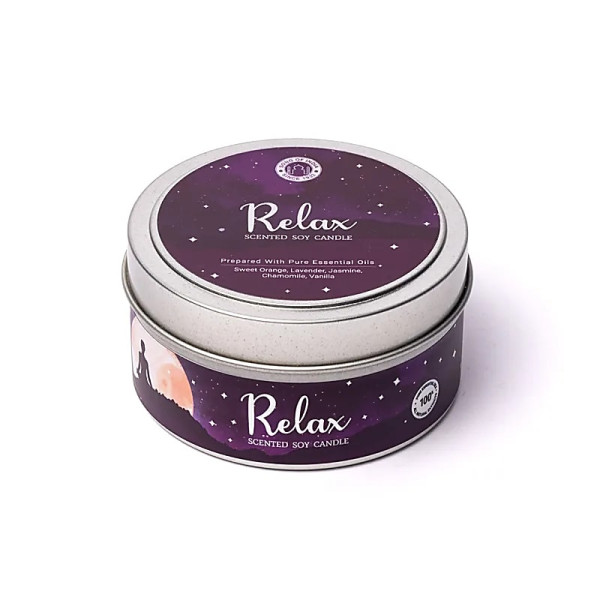 Song of India bougie de soja parfumée Relax en boîte -- 80g