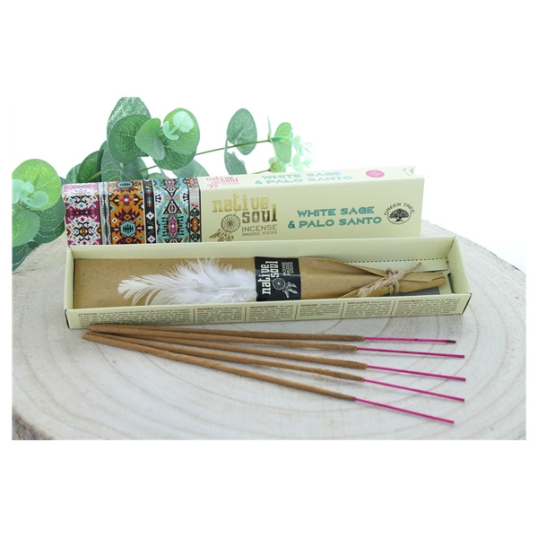 Encens Green Tree Native Soul Sauge Blanche & Palo Santo - 15 grs