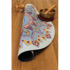 Tapis de Méditation Rond Mandala Bleu