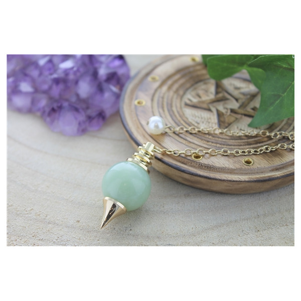 Pendule Sephoroton en Calcédoine Verte