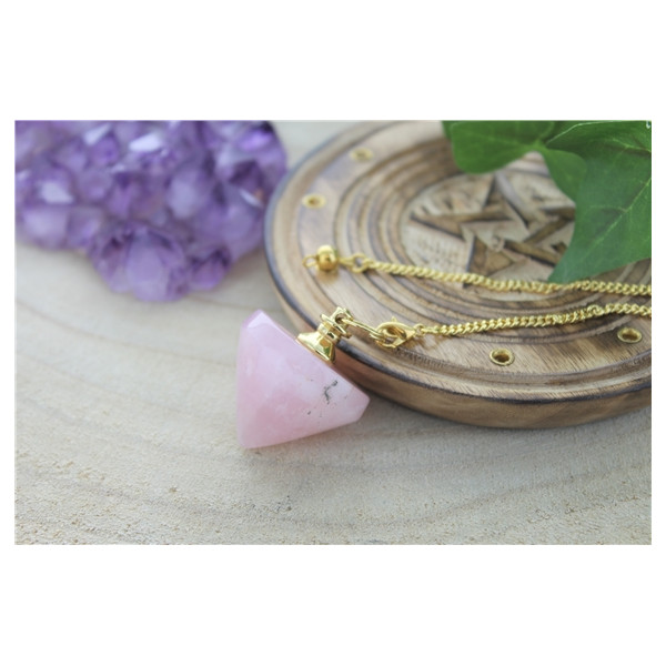 Pendule Toupie en Quartz Rose