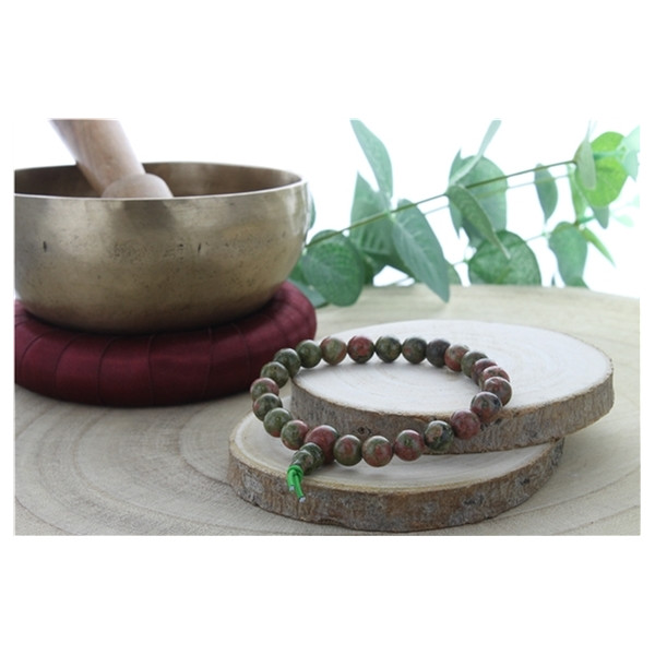 Bracelet Mala - Unakite