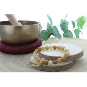 Bracelet Mala - Jade jaune