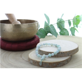 Bracelet Mala Enfant - Aigue-marine et Amazonite