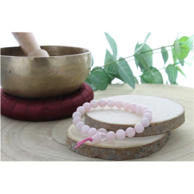 Bracelet Mala - Quartz rose