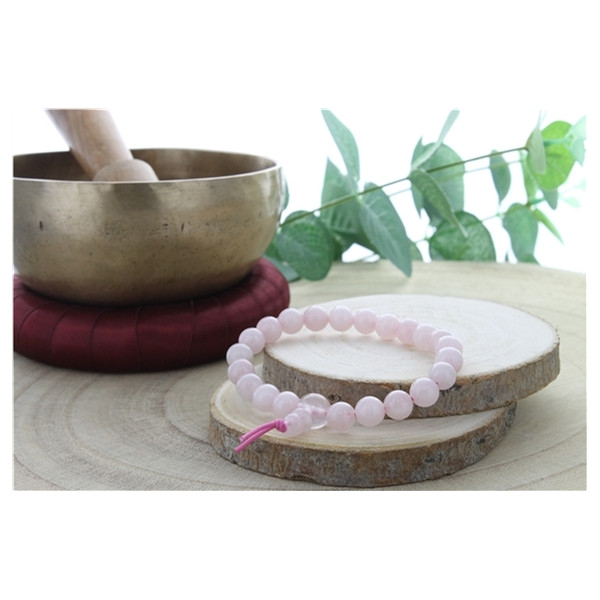 Bracelet Mala - Quartz rose