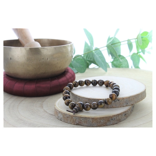Bracelet Mala - Oeil de tigre