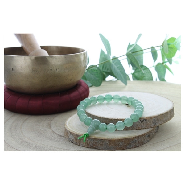 Bracelet Mala - Aventurine verte