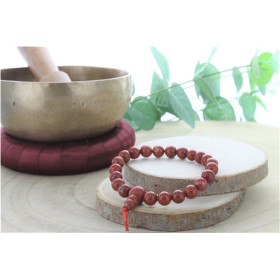 Bracelet Mala - Jaspe rouge