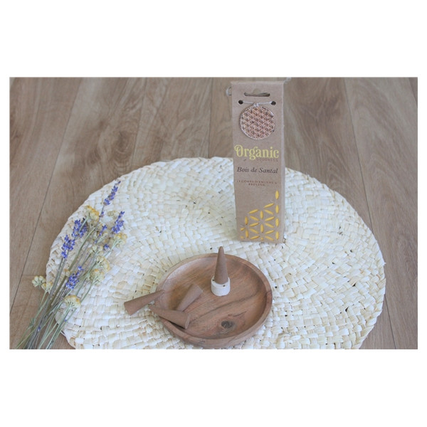 Encens Cône Organic Bois de Santal 41 grs