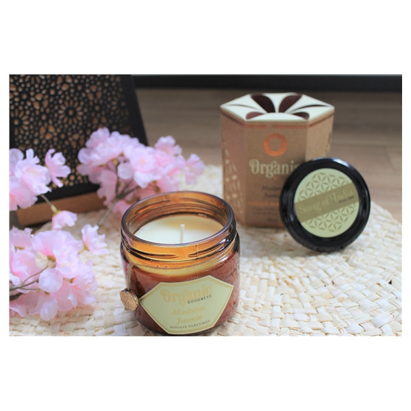 Bougie parfumée Organic en Cire végétale Jasmin 200 grs