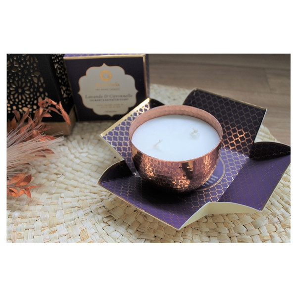 Bougie parfumée Ayurvéda en Cire végétale Tridosha 200 grs