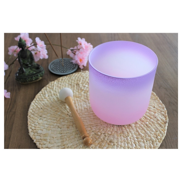 Bol Chantant en Cristal Candy Violet et Rose Diamètre 15 cm