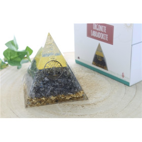 Pyramide Orgonite Labradorite Arbre de vie