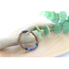 Bracelet Bois, Sodalite et Pierre de lave Perles rondes 8 mm