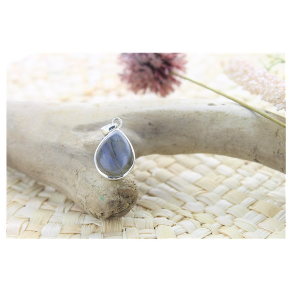 Pendentif Labradorite Argent 925 Forme goutte Petit modèle