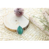 Pendentif Malachite Argent 925 Forme goutte Grand modèle