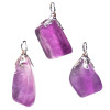 Pendentif pierre gemme Fluorite violette -- ±1.5-3cm